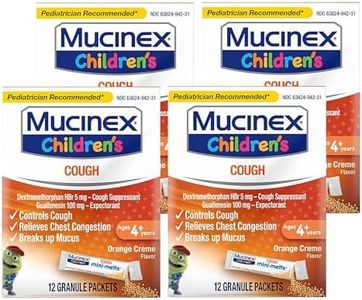Mucinex Children's Chest Congestion Expectorant and Cough Suppressant Mini-Melts, Orange Cream (Packaging May Vary) (Pack of 4)