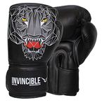 Invincible Limited Edition Combat Gloves Tiger Print Black Color 12 OZ