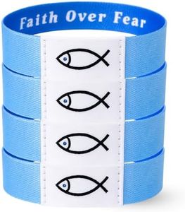 4Pcs Christian Bible Verse Bracelets, Daily Scripture Wristbands – Tap Phone for Inspiration, Faith Devotion Bracelets for Women, Men & Teens, Baptism, First Communion, Religious Gifts (Blue (4Pcs))