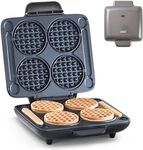 DASH Multi Mini Waffle Maker - Four 4” Waffle Molds, Nonstick Waffle Iron with Quick Heat-Up, Nonstick Surface - Perfect Mini Waffle Maker for Kids and Families, Just Add Batter