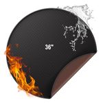 Fire Pit Mat,4200℉ Heatproof Mat 36 Inch(91CM) Round Fireproof Mat Heat Insulated Thicken Protective Mat Fire Resistant Mat for Decking,Grass,BBQ,Grill,Floor,Patio,Backyard,Camping