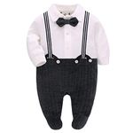 famuka Baby Boy Suit Baptism Wedding Party Baby Clothes (White, 6-9 Months)