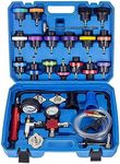 GOTLUCK 28PCS Cooling System Radiator Pressure Tester Kit,Vacuum Type Cooling System Kit,Universal Radiator Pressure Tester Kit