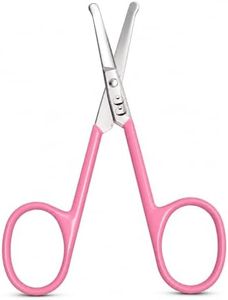 Grooming and Nose Hair Scissors – Nasal Hair Cutters - Sharp Blades Trimming Scissors for Eyebrows, Beard, Mustache & Facial Hair or Men & Women – Stainless Steel, Safety Rounded Blunt Tip