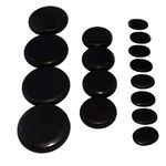 Pinkcity Creation Professional Massage Stone Set Basalt Hot Rocks Stones (Black, Large) - 16 Pcs