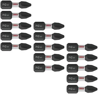 BOSCH ITDPH2115 15-Pack 1 In. Driven Phillips #2 Impact Tough Screwdriving Insert Bits