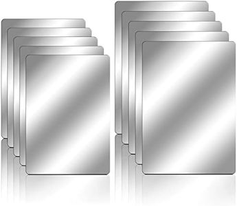 10 Pieces School Shatter Proof Plastic Mirrors Plastic Craft Mirror with Soft Round Corners Double Sided Protective Film for Classroom Student, 4 x 6 Inch and 6 x 8 Inch