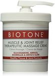 Biotone Muscle and Joint Relief Therapeutic Products Massage Creme, 16 Ounce