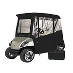 Greenline 2 Passenger Yamaha Drive Golf Cart Enclosure by Eevelle, Heavy Duty Vinyl Backed 300D