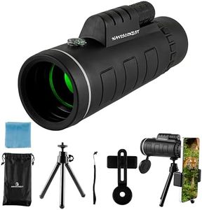 Naviscinest 40x60 Monocular Telescope with Smartphone Adapter, High Powered BAK4 Prism FMC Monocular for Kids & Adults, Compact Low Light Vision Telescope for Wildlife, Camping, Travel & Outdoor