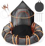 Odoland Outdoor Cat Tent Tunnel Large, Foldable Cat Enclosure Play Tunnel Dog Playpens, Portable Small Animal Playpen for Kitten, Puppy, Rabbit