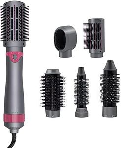 Mcbazel 5 in 1 Blow Dryer Brush Hair Dryer and Styler Volumizer Delivers a strong wind With Three-speed adjustable temperature settings Suitable for a sleek straight look or bouncy curls and voluminous waves