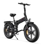 ENGWE Folding Electric Bike 250W E-Bike Adult, 20"×4.0" With Thick Off-Road Tyres, 48V 13Ah Replaceable Lithium Battery Range Up To 120KM, 25KM/H 7-Speed Full Suspension Ebike (Black)