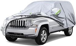 Koukou SUV Car Cover Custom Fit Jeep Liberty from 2000 to 2025, Waterproof Car Cover All Weather for Automobiles Outdoor Indoor with Zipper Door, Sun Rain Dust Snow Protection.