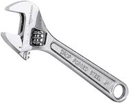 Amazon Basics Adjustable Wrench with Inch/Metric Scale, Chrome-Plated, 4-Inch (100mm)