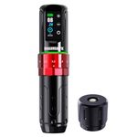 Dragonhawk Wireless Tattoo Gun Rotary Pen Machine, Powerful Motor by Mcore, Smart Display, 7 Strokes Length for Pro Artists (Red)