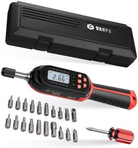 VANPO Digital Torque Screwdriver 2.66-53.1 in-lbs/0.3-6 Nm, Adjustable Screwdriver Torque Wrench Set with Buzzer/LED Indicator Notification for Bike Repairing, Tools, Maintenance and Mounting