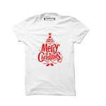 RAINBOWTEES Merry Christmas Spl Men's Half Sleeve - Full Sleeve Tshirts (White Half Sleeve, Large -42)