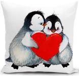 KUNQIAN Penguin Cushion Cover Weddi