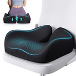Benazcap Seat Cushion, Memory Foam Cushion for Office Chair - Ergonomic Chair Cushions for Tailbone Pain Relief, Sciatica & Back Support, Office Chair Cushion & Coccyx Cushion