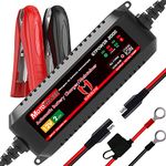 MOTOPOWER MP00207A 12V 2Amp Smart Automatic Battery Charger/Maintainer for Both Lead Acid Batteries and Lithium Ion Batteries