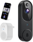 Wireless Wi-Fi Video Doorbell Camera with AI Motion Detection, 2 Way Audio, Night Vision, Cloud Storage, 2.4GHz Wi-Fi Only, Battery Powered