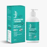 BAKE 5% Glycolic & Lactic Acid Body Lotion SPF 30 PA+++ for Dark Spots Body Acne | Dead Skin Removal & Uneven Skin Tone | 5% AHA Maxiimum Exfoliation | 200ml