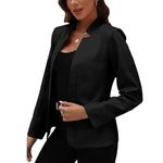 Ladies Front Open Sleeveless Long Duster Coat Waistcoat Blazer Womens Sleeveless Open Front Long Waistcoat Stylish Crepe Pocket Jacket Coat Plus Size UK Size 8-26 Black L