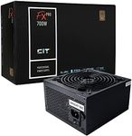 CiT FX Pro 700W Power Supply (No Power Cable inc.), Non Modular, APFC, Japanese Tk Main Capacitor, 80 Plus Bronze, 88% Efficiency, 14cm Cooling Fan, For Pro Gamers | Black