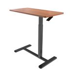 IMGadgets Height Adjustable Standing Home Office Desk | 80 cm X 40 cm | Ergonomic Sit Stand up Desk | Adjustable WFH Computer Table | Portable Side Table Computer Desk | Table Top Included - Bourbon