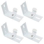 4pcs Curtain Brackets for Blinds,L- Shaped Vertical Blinds Metal Blind Holder Replacements for Shades Window Doors Home Accessories