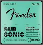 Fender 9050ML Stainless Steel Flatwound Long Scale Electric Bass Guitar Strings - Medium Light