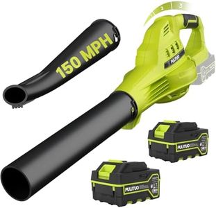 Leaf Blower Cordless with 2X 4.0Ah Batteries and Charger, 60Mins Lasting 150MPH Cordless Blower, Powerful Electric Leaf Blowers for Lawn Care, Patio, Yard, Leaves, Grass and Snow