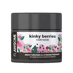 Flawsome Kinky Berries Moisturizing & Strengthening Hair Mask For Very Dry, Weak, Stressed Out Hair, CG / Curly Hair Friendly, No Silicones, No Sulphates, No Parabens, Infused With Berry Extracts and Moroccan Argan Oil - 200 GM