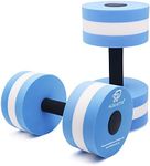 KLOLKUTTA Aquatic Dumbells, 2PCS Water Aerobic Exercise Foam Dumbbell Pool Resistance,Water Aqua Fitness Barbells Hand Bar Exercises Equipment for Weight Loss