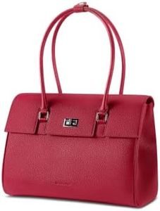 VICTORIA HYDE Laptop Tote Bag For Women, 15-Inch Padded Compartment, Top Handle Bag For Office And Commute (Garnet Red)