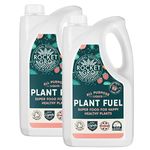 Liquid plant food concentrate Bio-active N:P:K rich 4-2-6 for Organic gardening 2 x 2.5L Plant Fuel by RocketGro for indoor and outdoor plants bundle save 30%