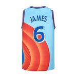 EKANBR Mens A New Legacy Moive Space 2 Jersey Basketball Shirts Stitched Names and Numbers (#6 James, XX-Large)