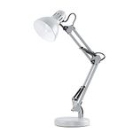 MiniSun Retro Designer Style Adjustable Grey Metal Bedside Desk Table Lamp