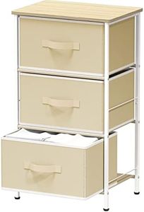 SimpleHouseware Chest of Drawers 3 Drawer Organiser, Beige