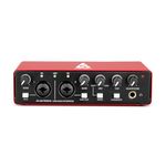 Audio Array AI-04 2x2 Audio Interface | Premium Mic Pre-Amps | 48V Phantom Power Support | 24-bit/192kHz High Fidelity Recording | XLR/MIC/LINE inputs | Plug and Play-No Drivers | Metal Body | Red