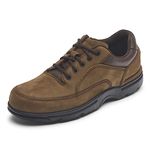 Rockport Men's Eureka Walking Shoe Oxford, Chocolate Nubuck, 9 UK