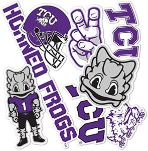 Desert Cactus Texas Christian University Stickers Horned Frogs TCU Vinyl Decals Laptop Water Bottle Car Scrapbook 11.46x8.9 Sheet T2 (Type 2)
