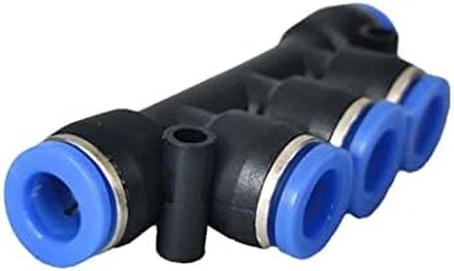 IQS Pneumatic Multiple Compressed Air Connector T-Multiple Distributor with 3 Outlets, 4 mm, 6 mm, 8 mm, 10 mm, 12 mm Compressed Air Distributor (Diameter