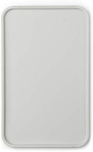 Brabantia Tasty+ Large Chopping Board/Serving Tray (Light Grey) Non-Slip, Dishwasher Safe Cutting Board with Drainage Grooves