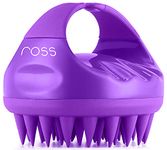 Ross Hair Scalp Manual Massager Shampoo Hair Brush with Soft Silicone Bristles for Anti Dandruff, Exfoliating with Scalp Care, Purple