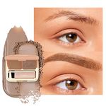 Oulac Light Brown Eyebrow (Powder + Gel) Kit Makeup, 2 Colours Fills & Contours Brows with Brush, Mirror, Waterproof Eye Brow Pomade, Blonde Hair for Natural Looking 3.2 g (Golden blonde)