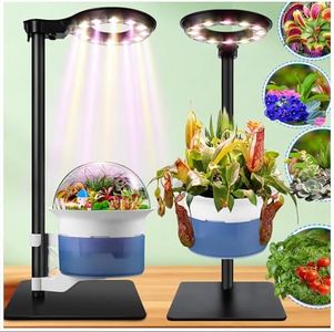 Smart Plant Lights for Indoor Growing,Venus Fly Trap Terrarium Kit with Light&Stand,Self Watering Pots for Indoor Plants,Smart Plant Pot with LED Grow Light&Timer for Succulents,Herbs,Flower