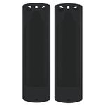 2pcs PERFASCIN Anti-collision Elastic Silicone Protective Case Black fit for 2nd-Gen 3rd-Gen Alexa Voice Remote-for Amazon TV Stick 4K Max Remote, CT-RC1US-19 NS-RCFNA-19