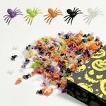 LOFIR 400 Plastic Spiders - Realistic Halloween Decorations for Pranks, Haunted Houses, Parties - Colorful and Fun Fake Spider Toys - Small Size